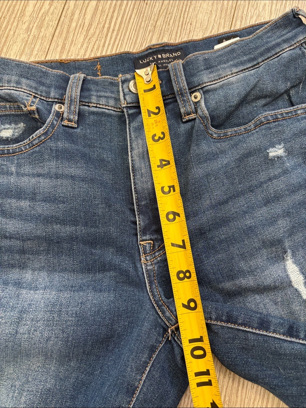 Lucky brand high rise skinny bridgette jeans sz 4 / 27 A - Picture 9 of 10